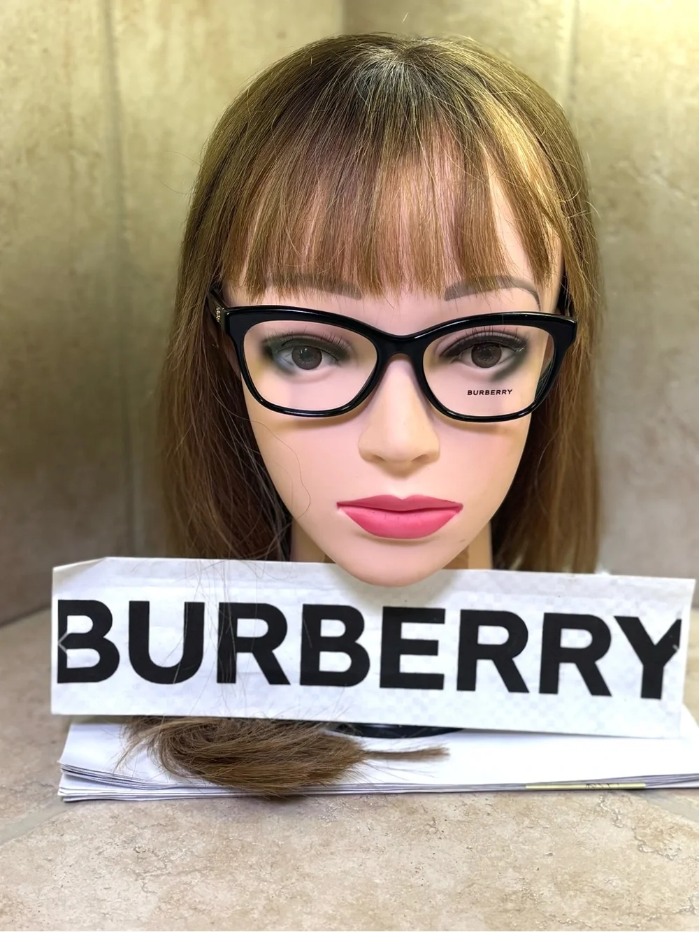 New Burberry B2323 3001 Black Optical Glasses